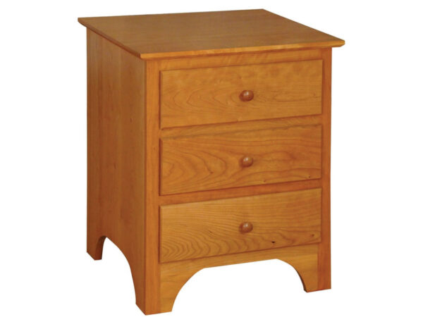 Shaker Three Drawer Nightstand