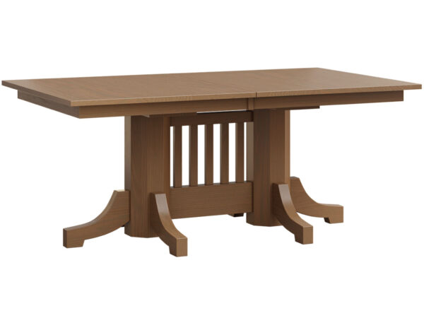Mission Double Pedestal Table