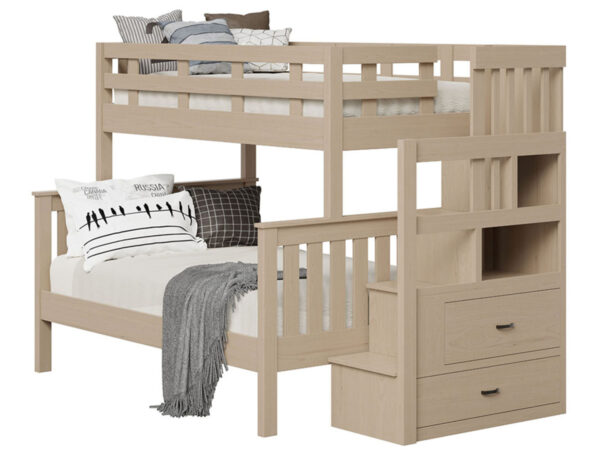 Fairmont Twin x Full Bunk Bed With Staircase