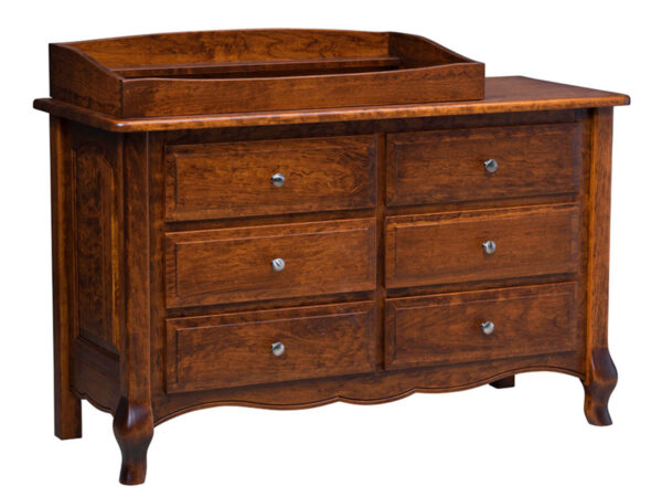 French Country 6 Drawer Dresser With Changing Box Top Option