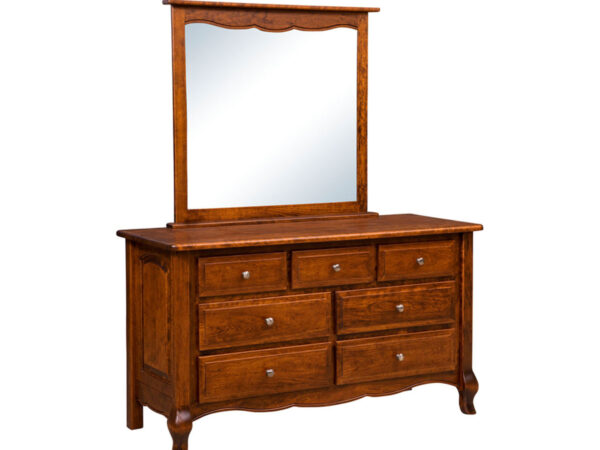 French Country 7 Drawer Dresser With Mirror