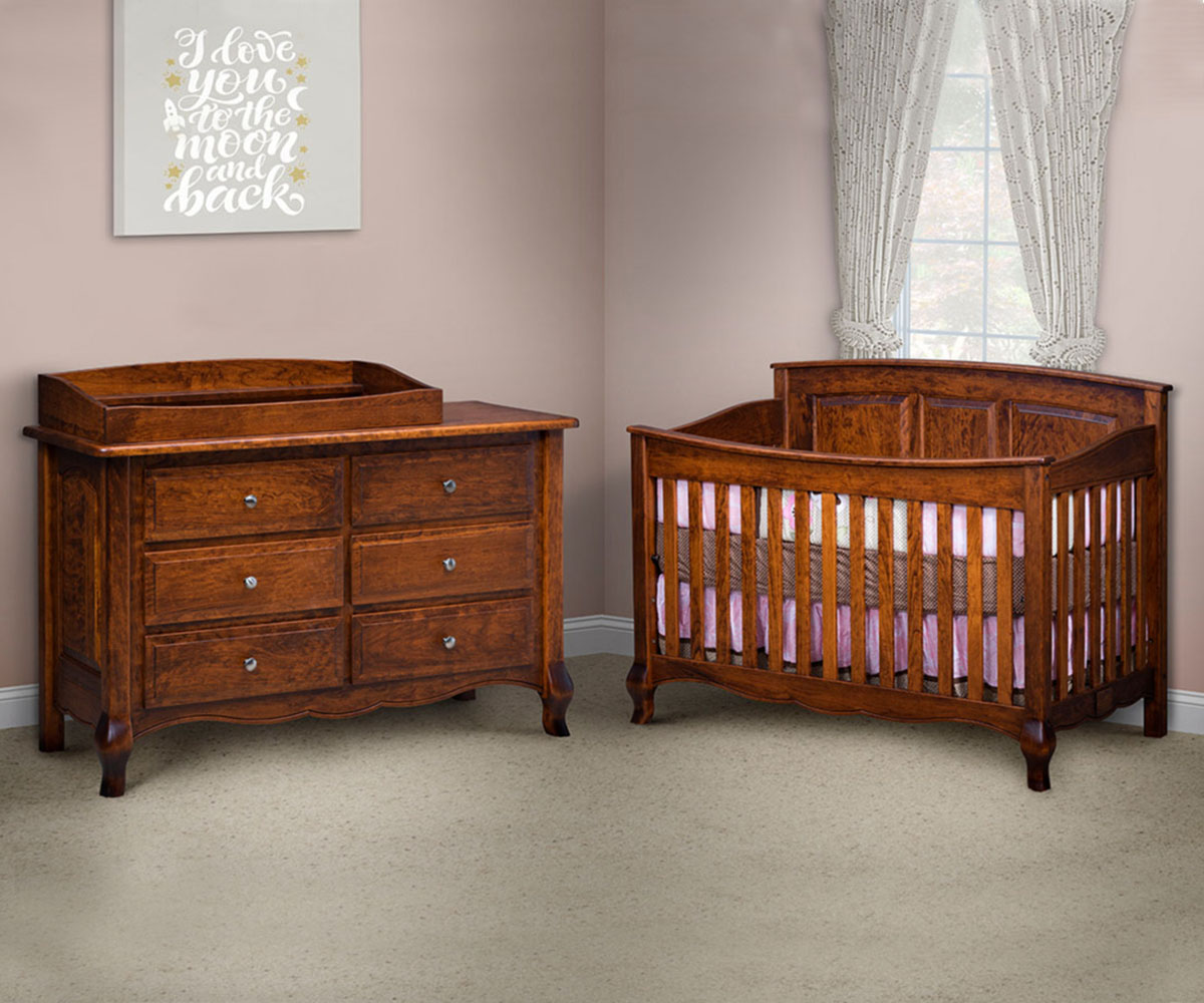 French Country 7 Drawer Dresser With Changing Box Top Option - Image 2