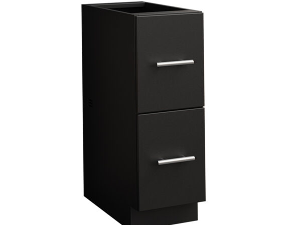 2 Drawer Flat Panel Cabinet - 12"W