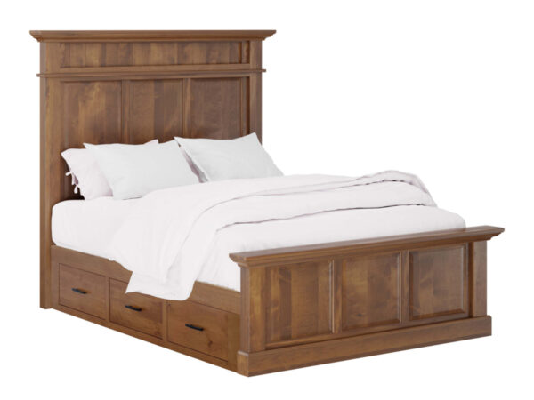 Cades Cove Panel Bed With Drawer Units