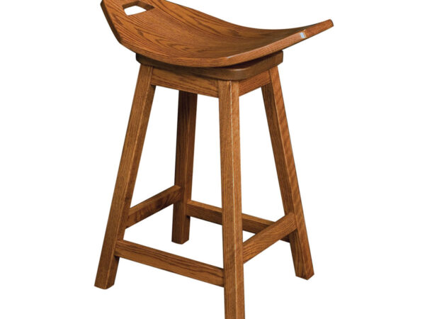 24" Mission Swivel Saddle Bar Stool