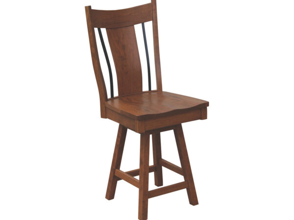 Eagle 24" Swivel Bar Chair With Wrought Iron