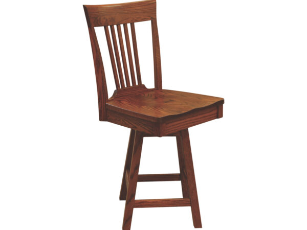 OW Shaker 5 Slat 24" Swivel Bar Chair