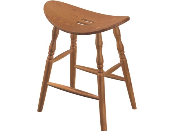 24" Stationary Saddle Bar Stool