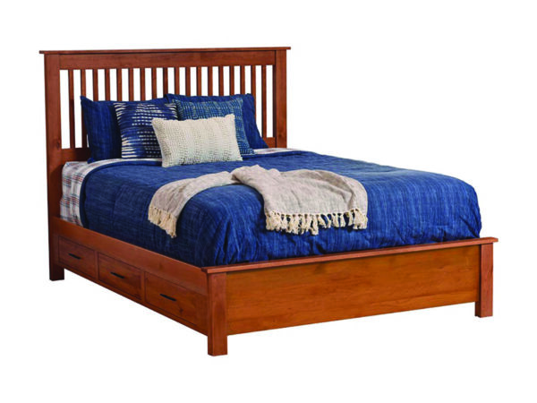 Williamsport Slat Bed With Drawer Units Raised 6"