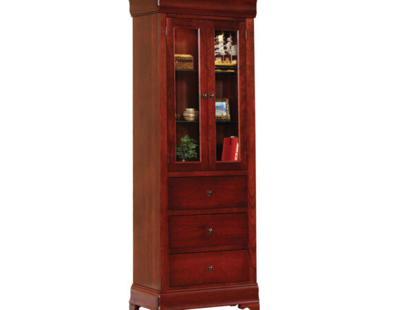 Louis Phillipe 30" Bookcase - With Drawers