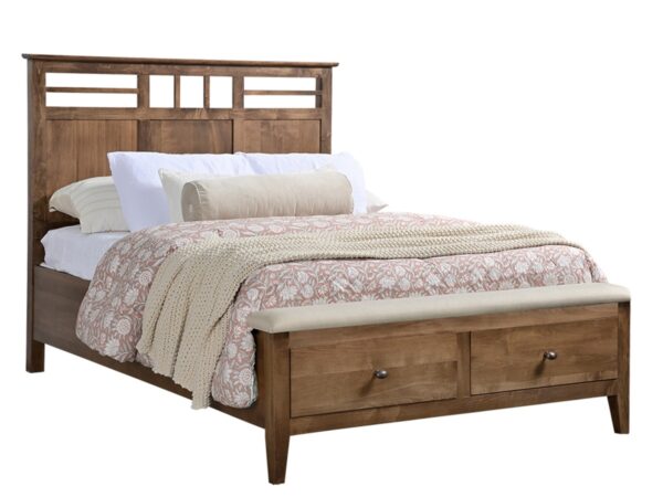 Otto Panel Bed With Footboard Storage & Bench
