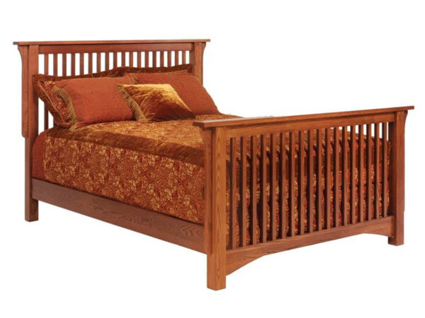 Old English Mission Slat Bed