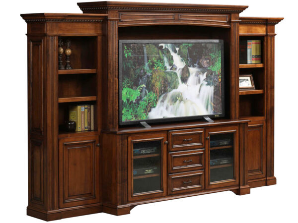 Lincoln Entertainment with Side Bookcases