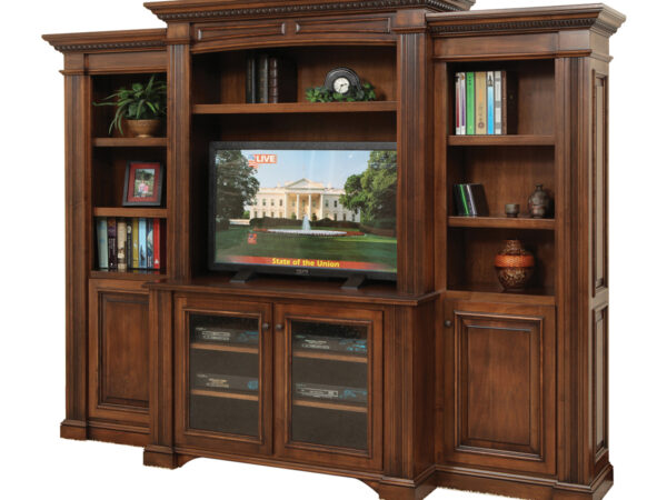 Lincoln 48" Entertainment with Side Bookcases