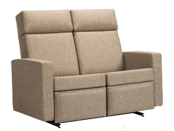 Modern Shaker Love Seat Glider/Recliner