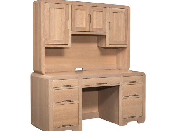 Europa Double Pedestal Desk With Hutch