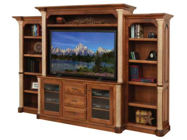 Jefferson Entertainment with Side Bookcases
