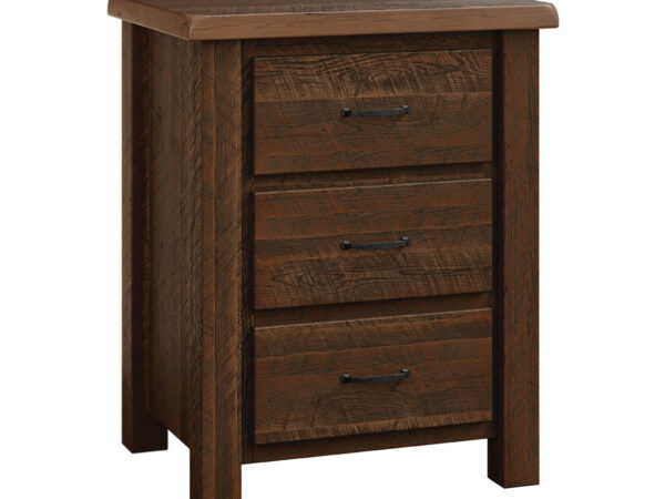 Reclaimed Post Mission 3 Drawer Nightstand