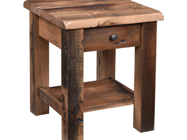 Reclaimed Post Mission End Table