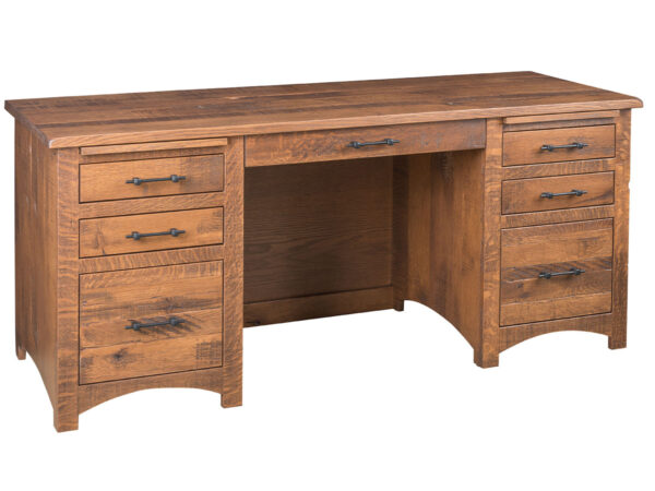 Barn Floor Double Pedestal Desk