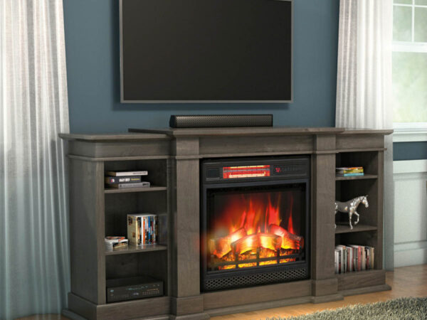 Richmond Fireplace Mantel with Bookcases