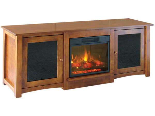 Flint Media Console with Fireplace