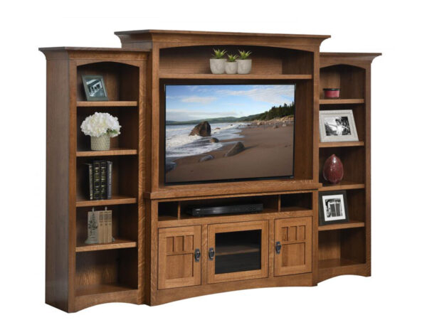 Liberty Mission Entertainment Center With Open Bookcases