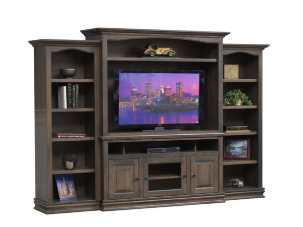 Burlington Entertainment Center With Open Bookcases