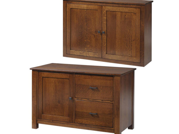 Clark Mission Modular 48" Credenza With Hutch