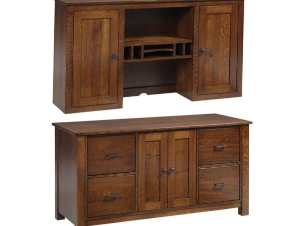 Clark Mission Modular 60" Credenza With Hutch