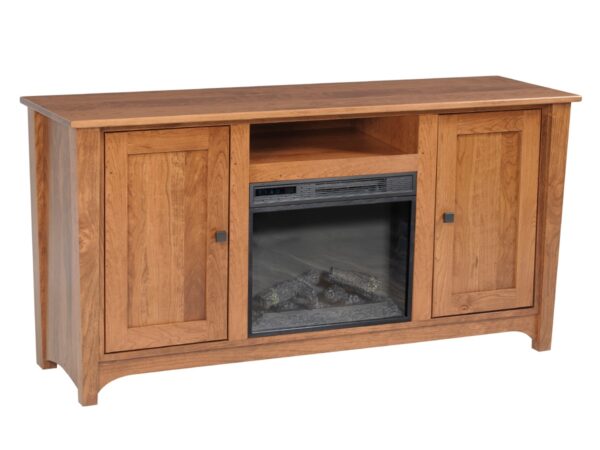 Woodland Shaker TV Stand With Firebox