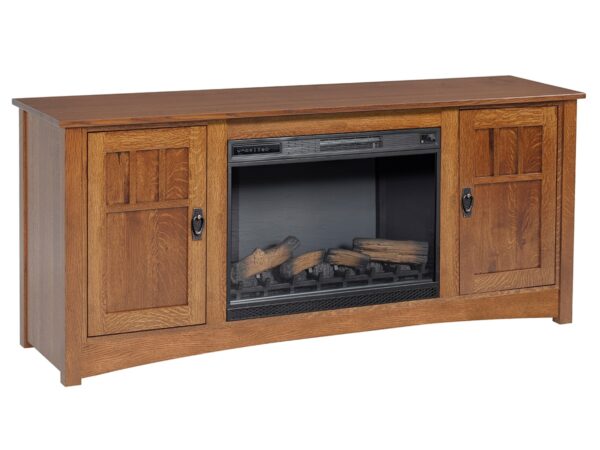 Liberty Mission TV Stand With Firebox
