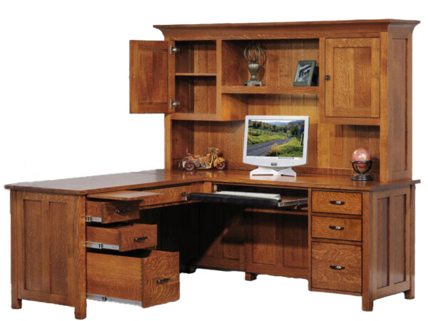 Coventry Mission L Desk With Hutch