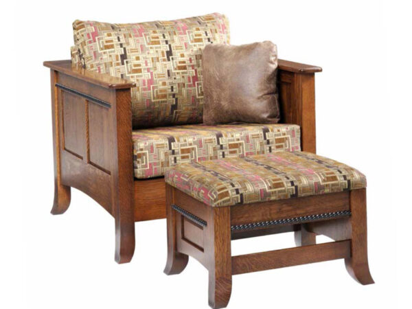 Cranberry Chair With Ottoman