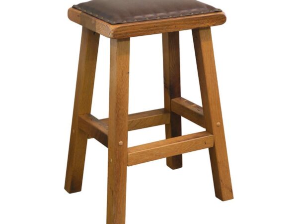 Bar Stool with Leather Seat