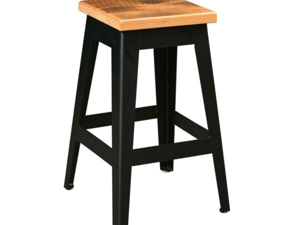 Newport Bar Stool with Black Metal Base