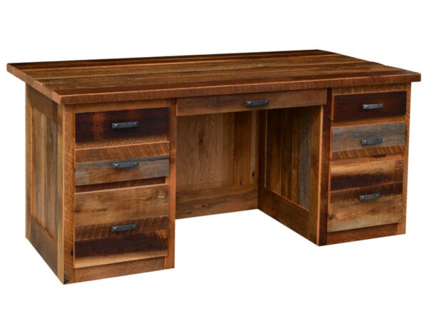 Barnwood Kneehole Desk