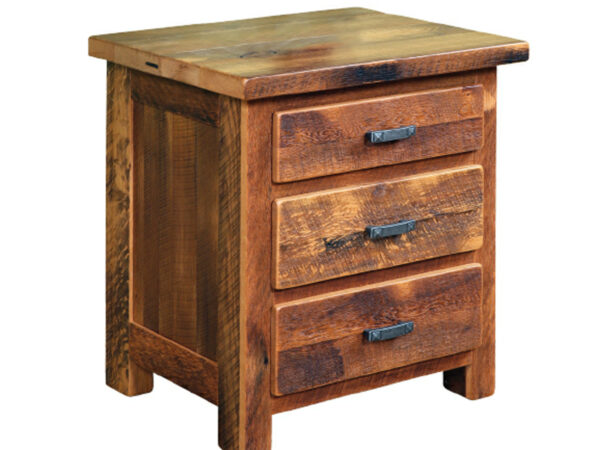 Farmhouse 3 Drawer Nightstand