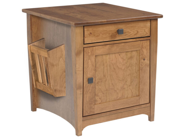 Woodland Shaker Enclosed End Table with Magazine Rack
