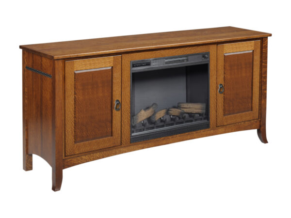 Cranberry Fire Box TV Stand - 70"