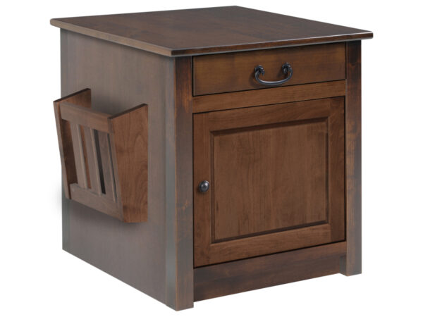 Berlin Enclosed End Table with Magazine Rack