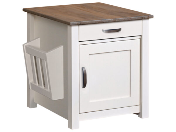 Sanibel Enclosed End Table with Magazine Rack