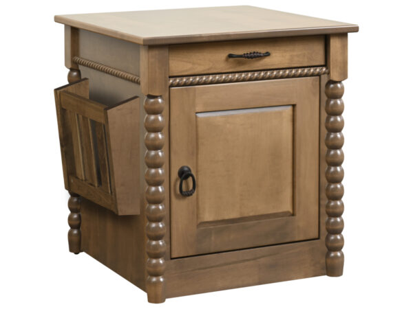 Lattas Enclosed End Table with Magazine Rack