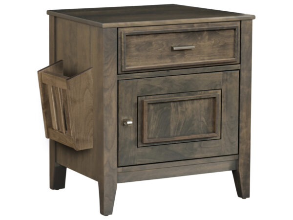 Capri Enclosed End Table with Magazine Rack