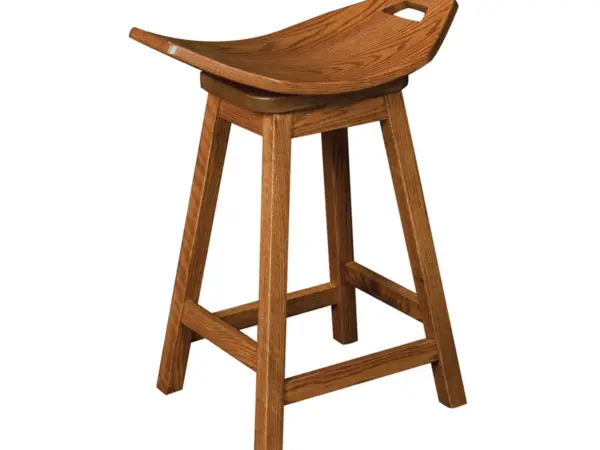 24" Mission Swivel Saddle Bar Stool