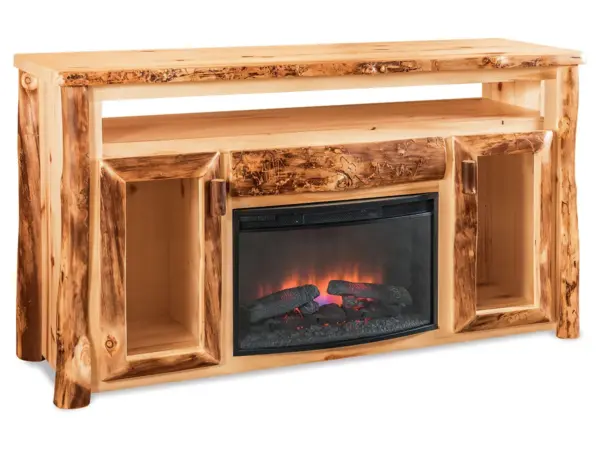 TV Cabinet with Opening & Fireplace