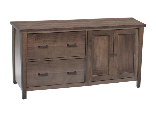 Woodland Shaker Lateral File Credenza with Right Doors