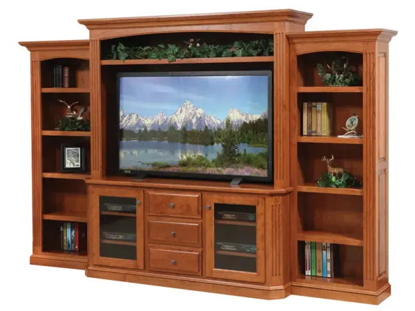 Buckingham Entertainment with Side Bookcases