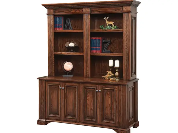 Lincoln Double Door Base and Bookshelf Hutch