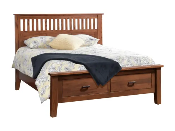Siesta Mission Bed with Footboard Storage